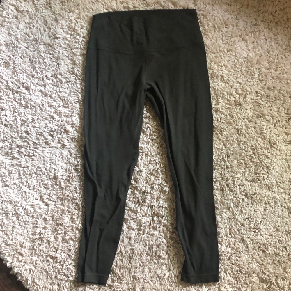 dark olive lululemon align pants 25”